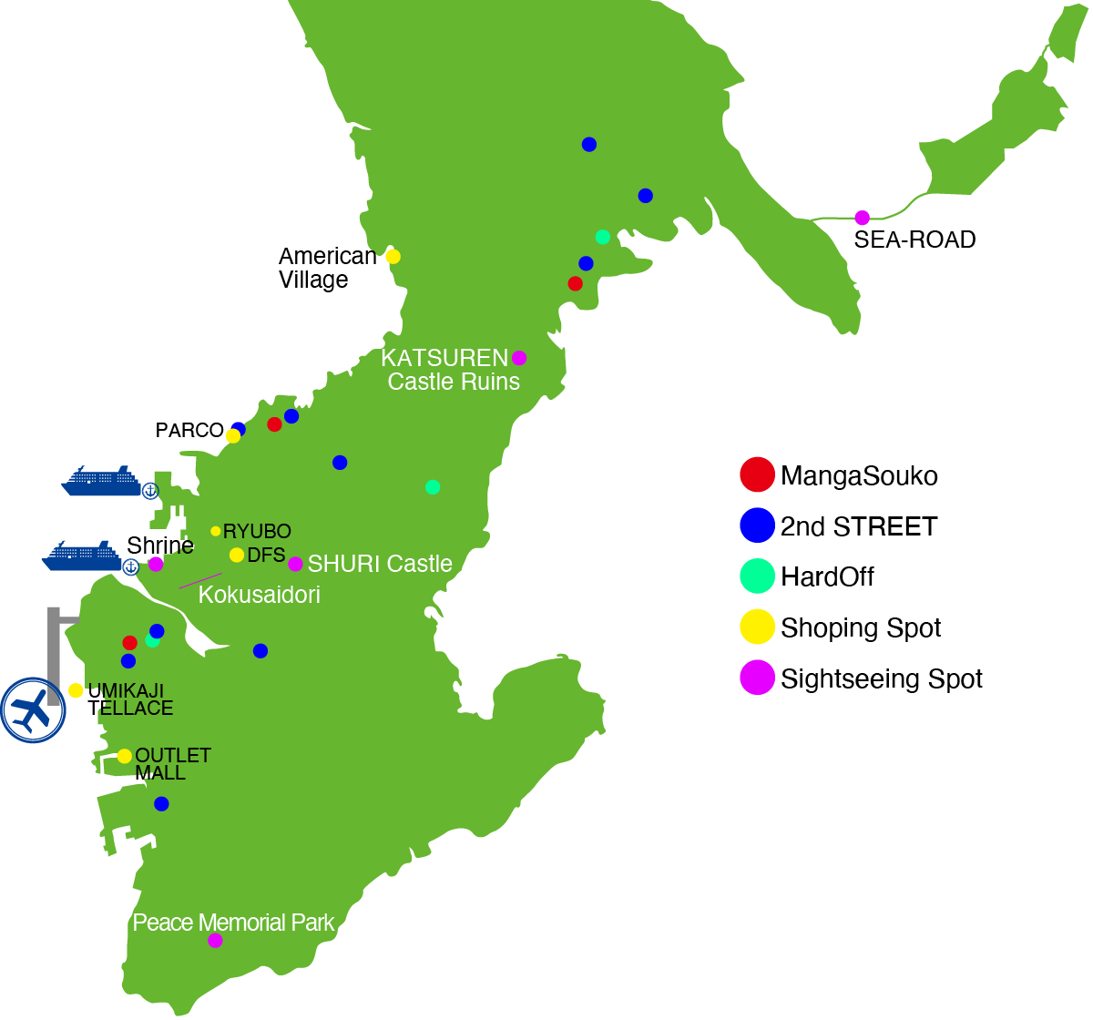 OKINAWA THRIFT MALL MAP